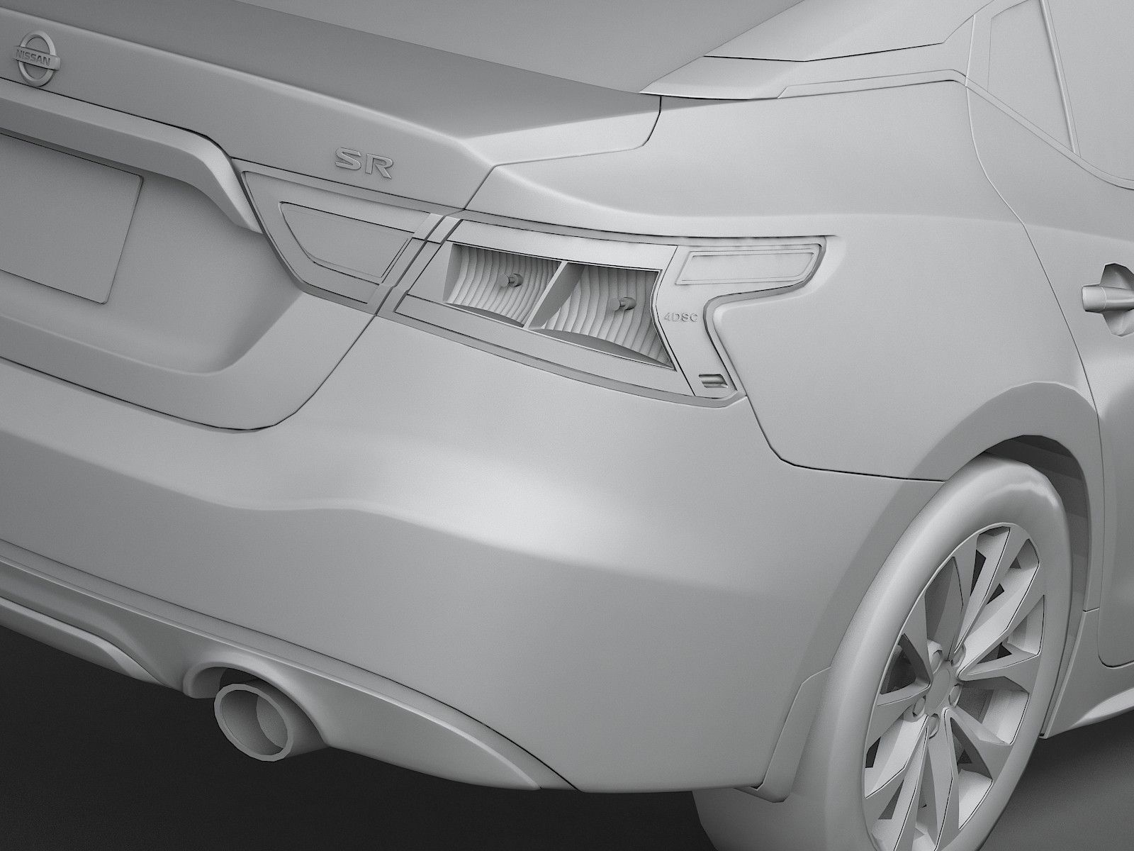 HQ LowPoly Nissan Maxima 2016 Low-poly 3D model_11