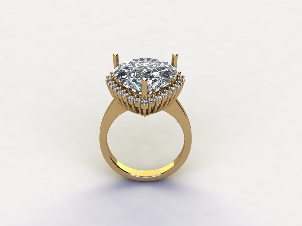 Women Ring cad file design R90 3D model_2