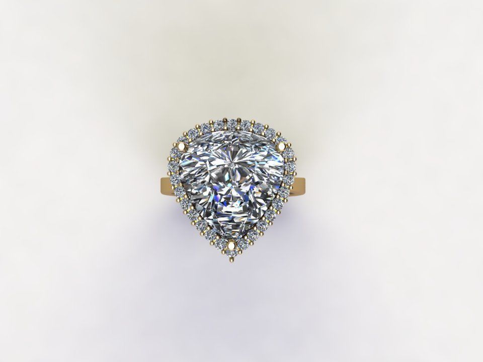 Women Ring cad file design R90 3D model_4