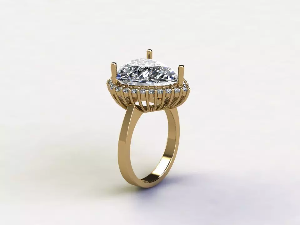 Women Ring cad file design R90 3D model_0