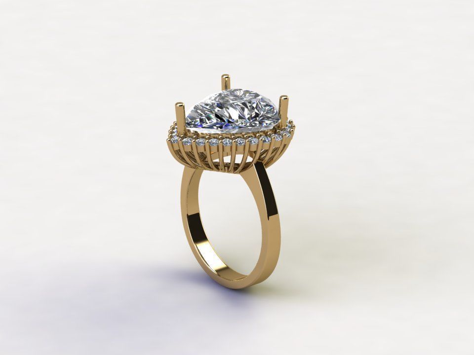 Women Ring cad file design R90 3D model_1