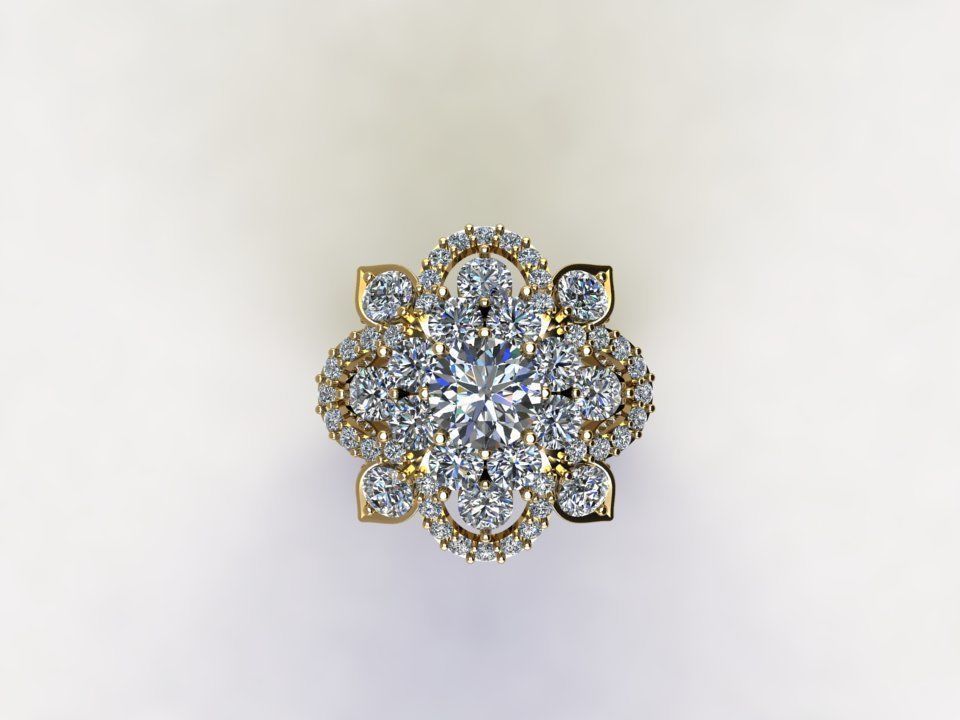 women ring popular model R89 3D model_4