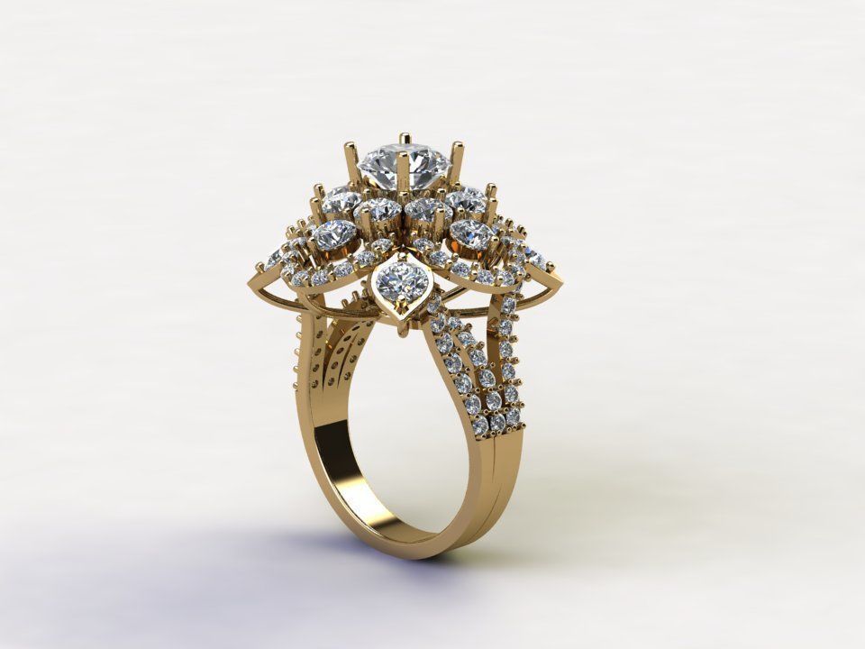 women ring popular model R89 3D model_1