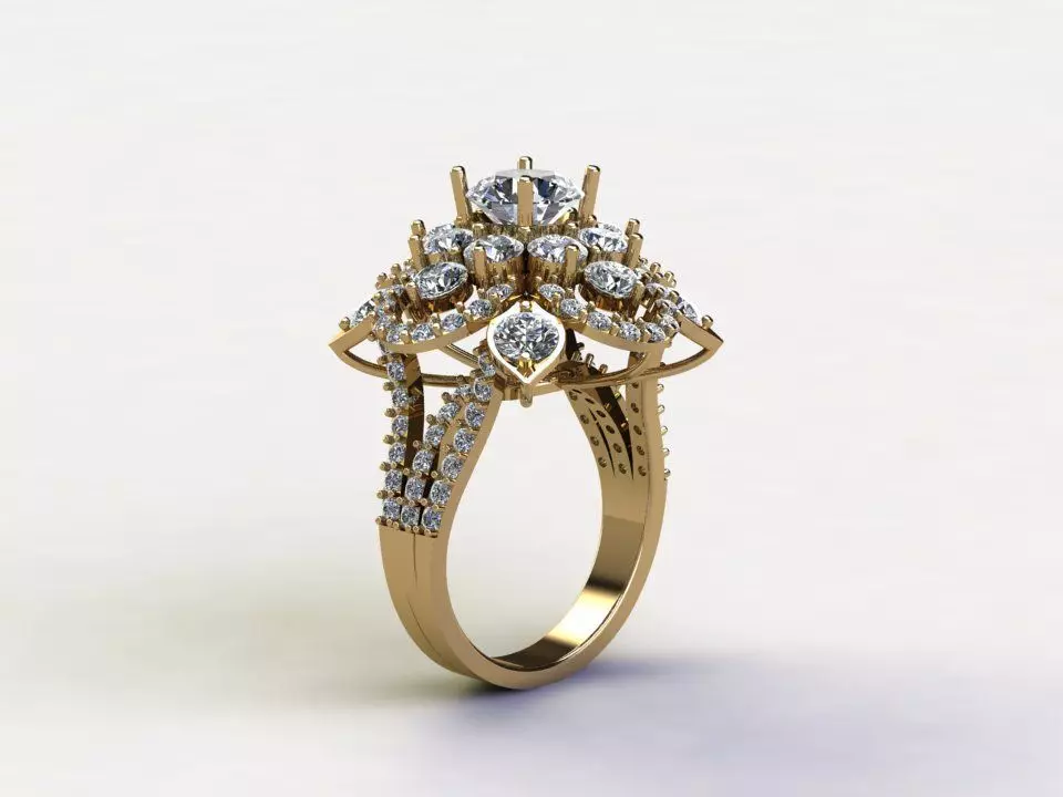 women ring popular model R89 3D model_0