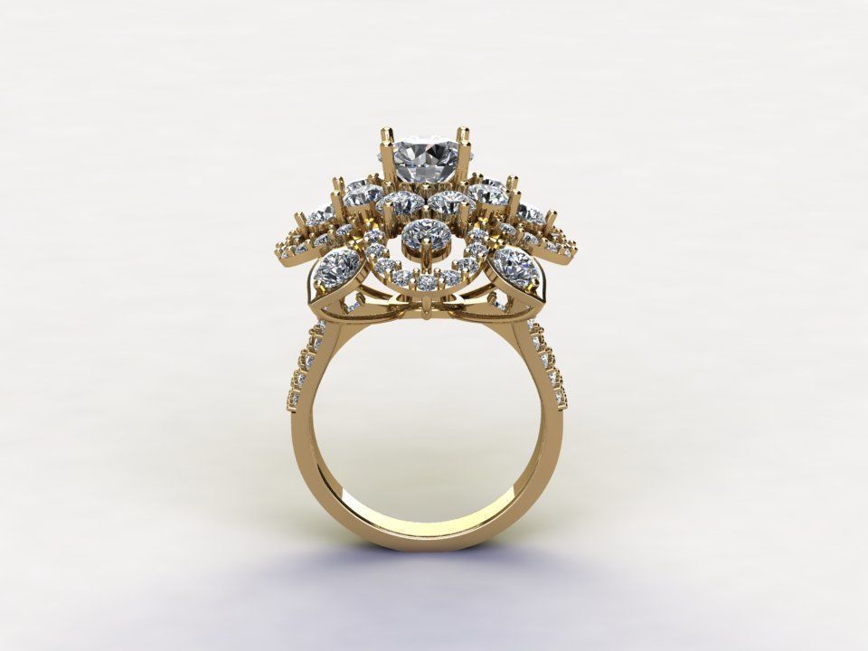 women ring popular model R89 3D model_3