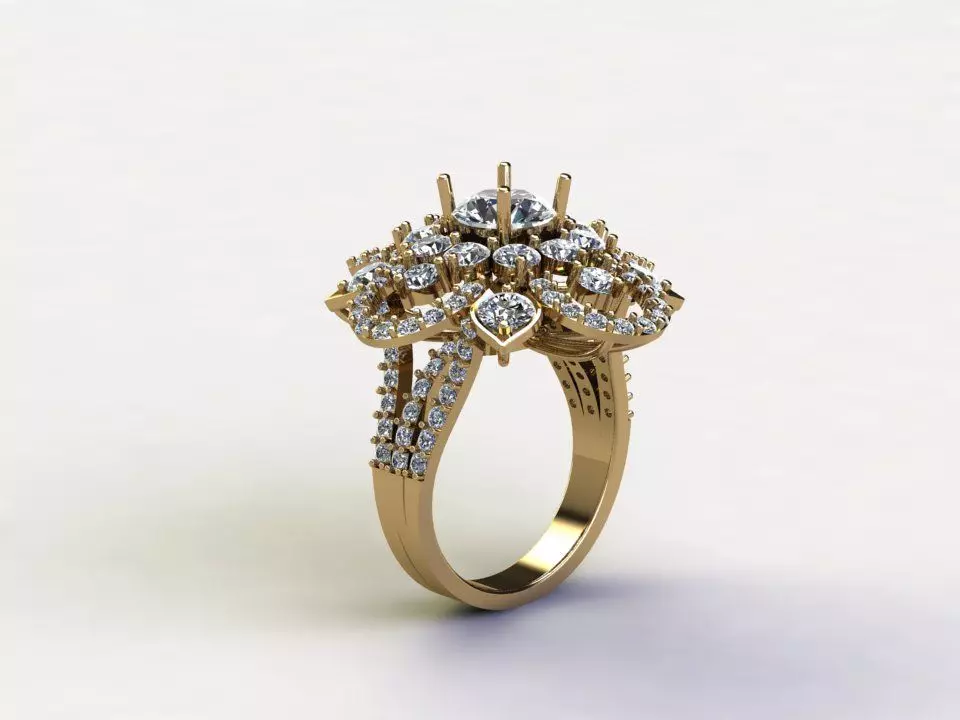 Pop Star Popular model women ring R87 3D model_0