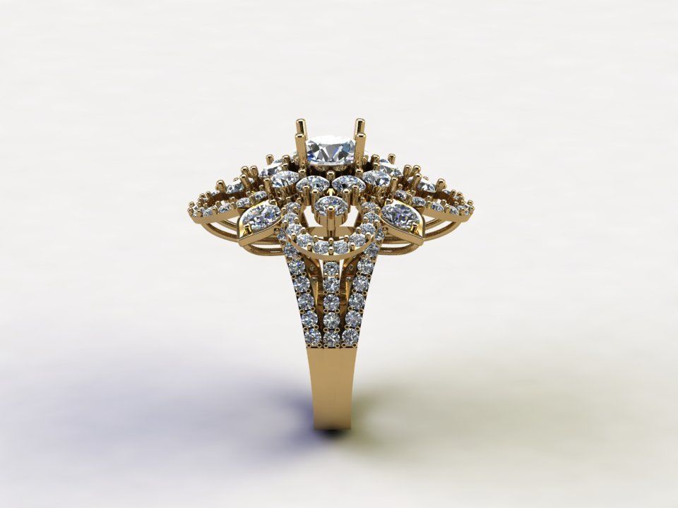 Pop Star Popular model women ring R87 3D model_5