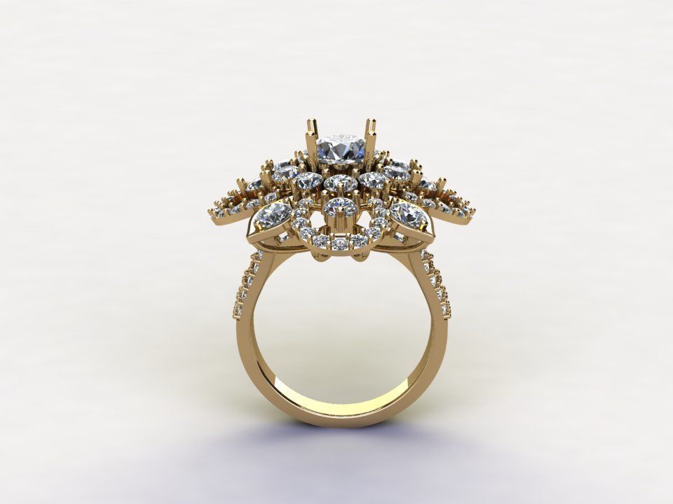 Pop Star Popular model women ring R87 3D model_3