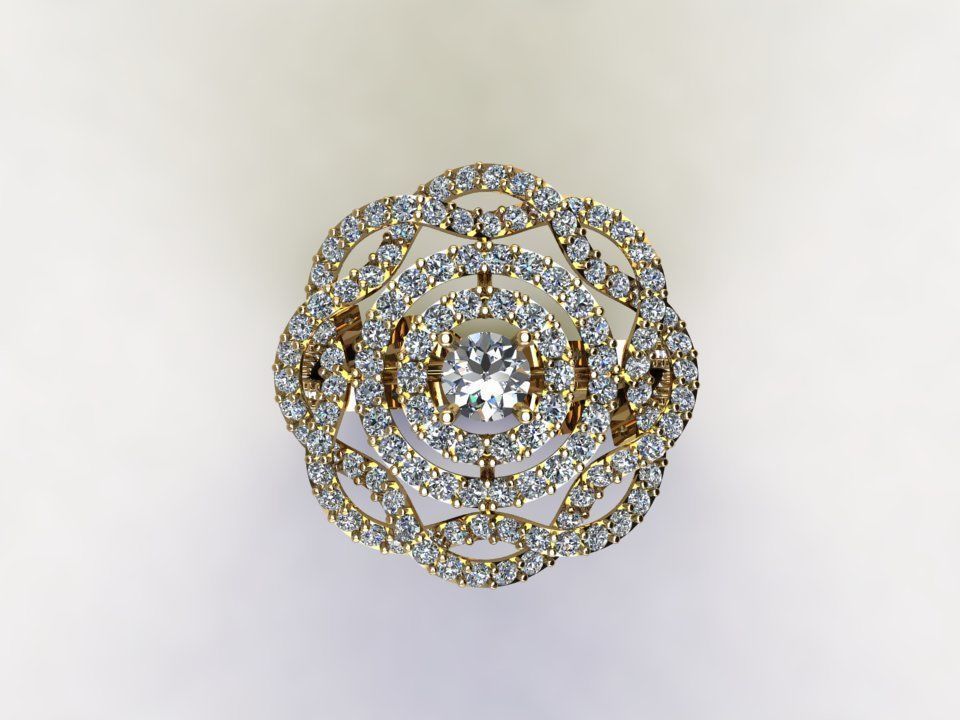 women ring design cad file R86 3D model_4