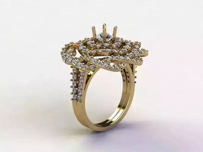 women ring design cad file R86