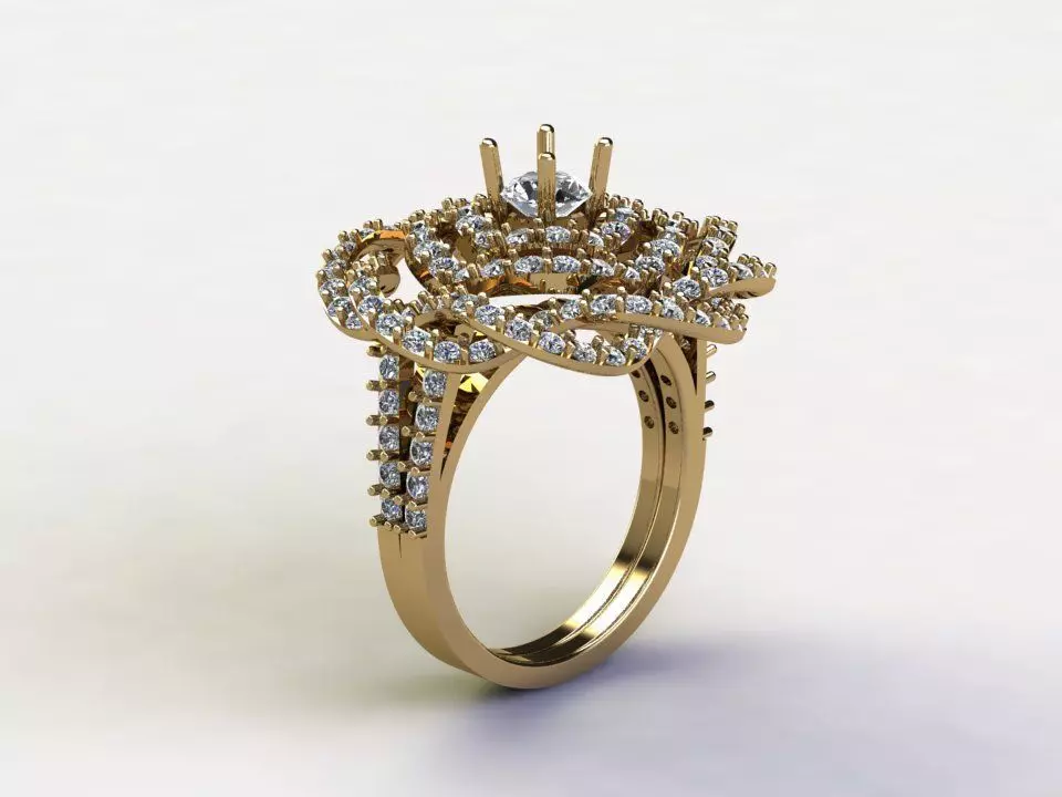 women ring design cad file R86 3D model_0