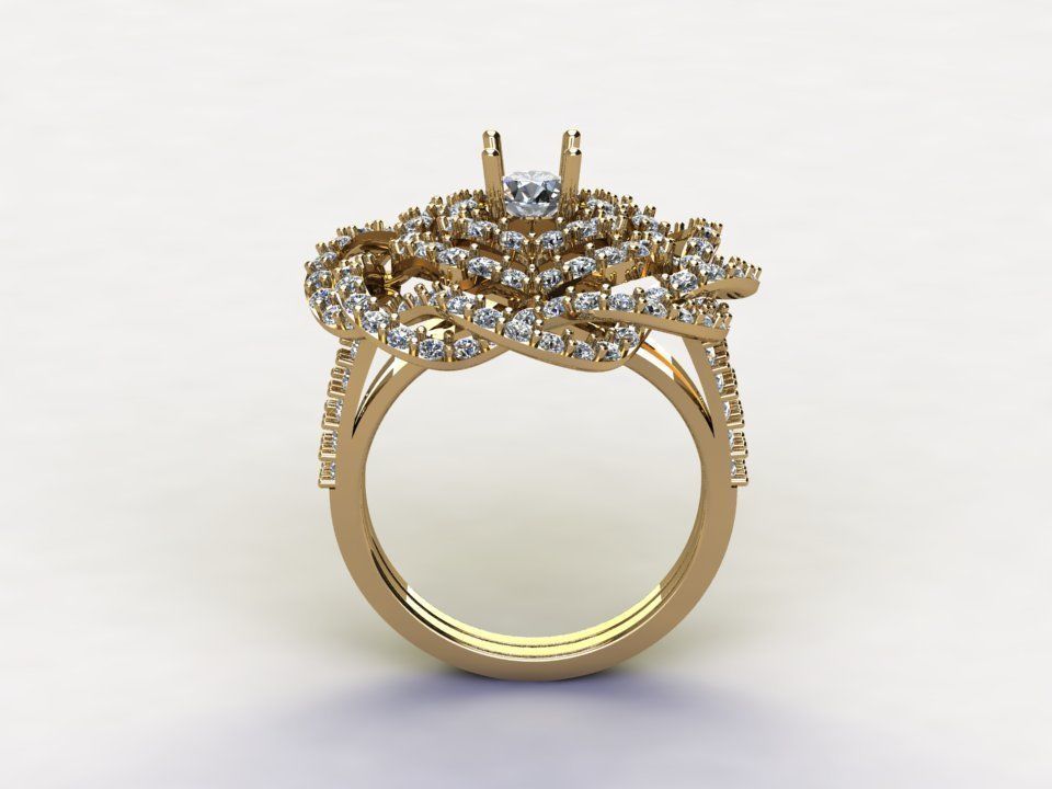 women ring design cad file R86 3D model_3