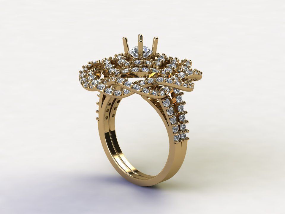 women ring design cad file R86 3D model_1
