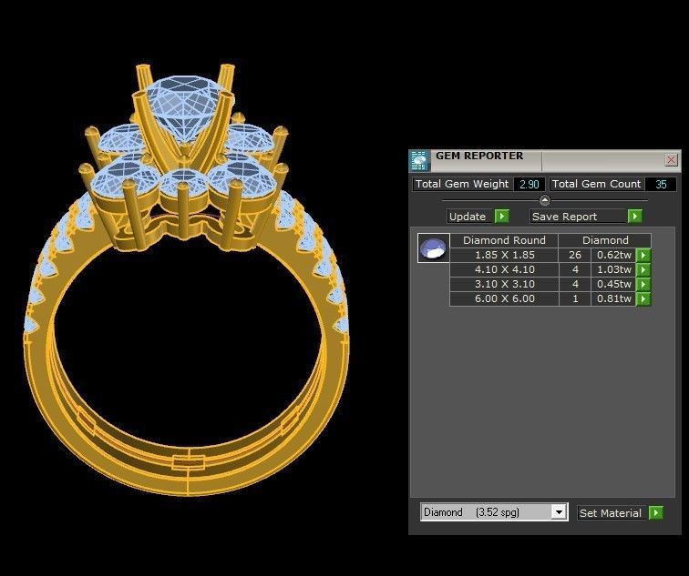 Popular famous ring model design in asia R81 3D model_3