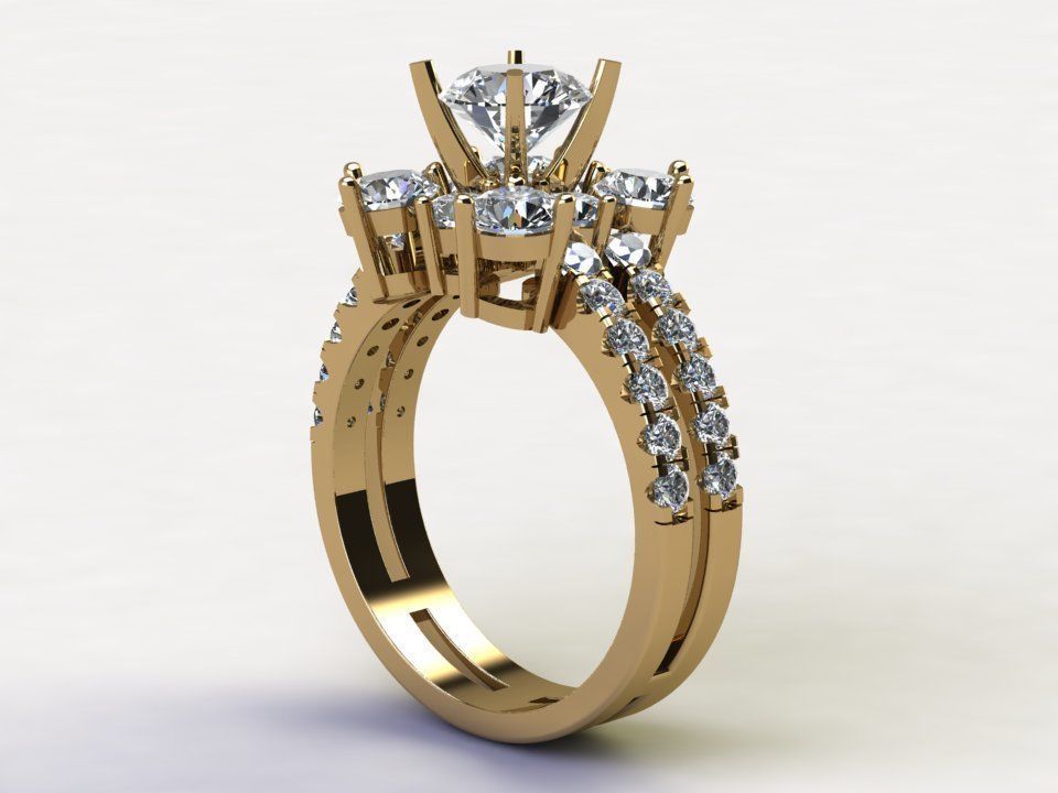 Popular famous ring model design in asia R81 3D model_1