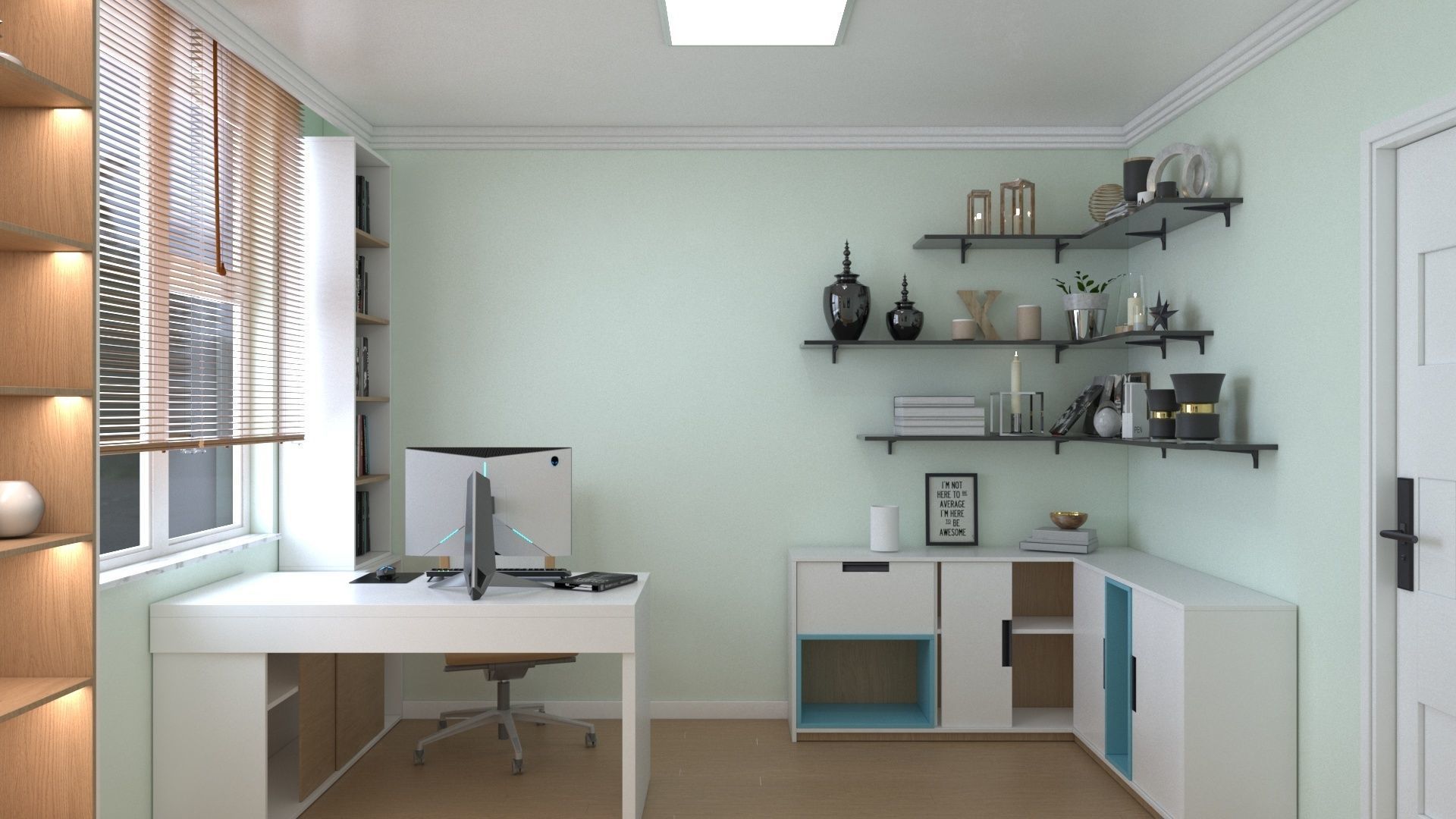 home office 3D model_1