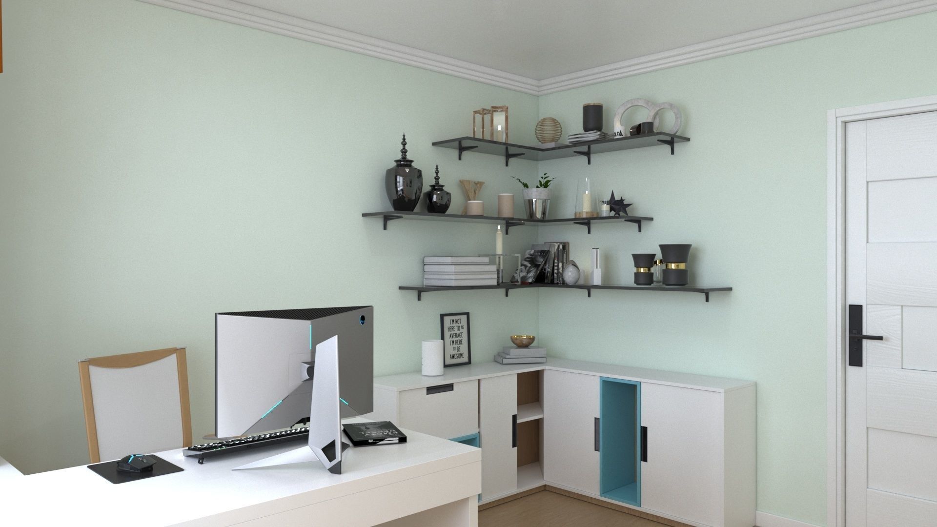 home office 3D model_2