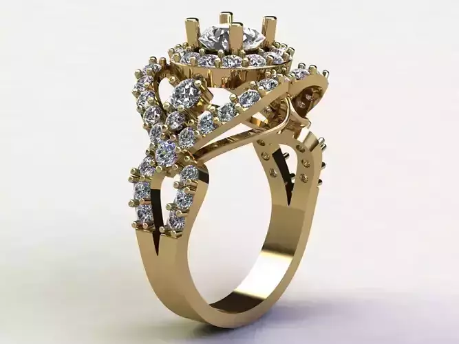 women ring with cad file design 2020 model R79