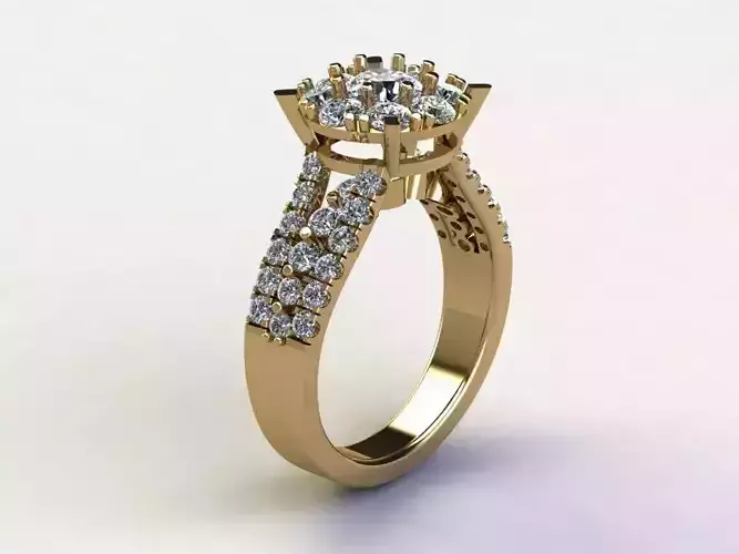 women ring diamond jewelry 3dm file R65