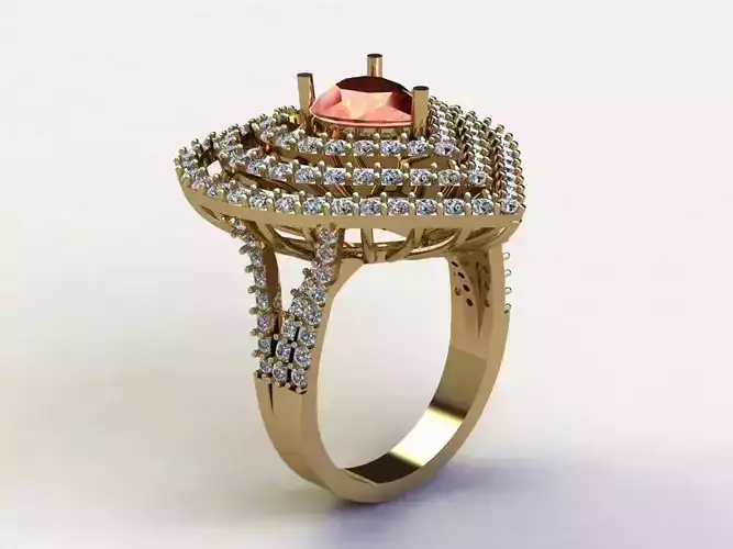 Heart ring women model jewelry R64