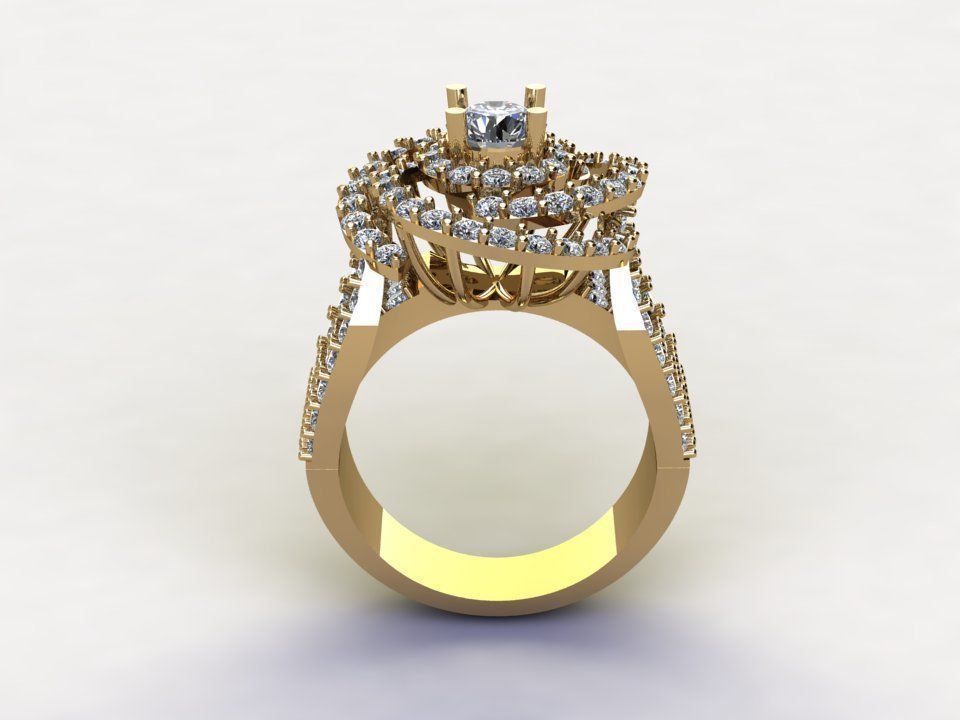 women ring 2020 design cad file R63 3D model_3