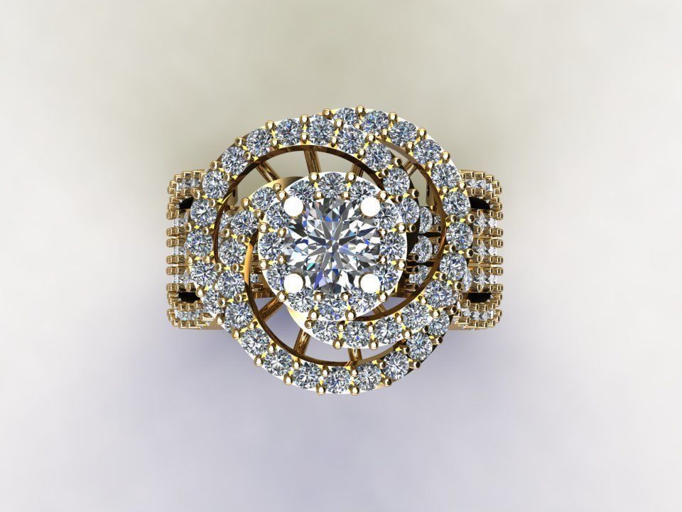 women ring 2020 design cad file R63 3D model_4