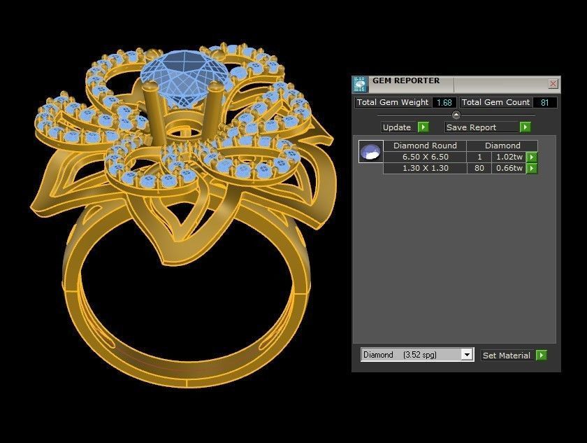 women ring popular in Asia 2020 cad file R62 3D model_2