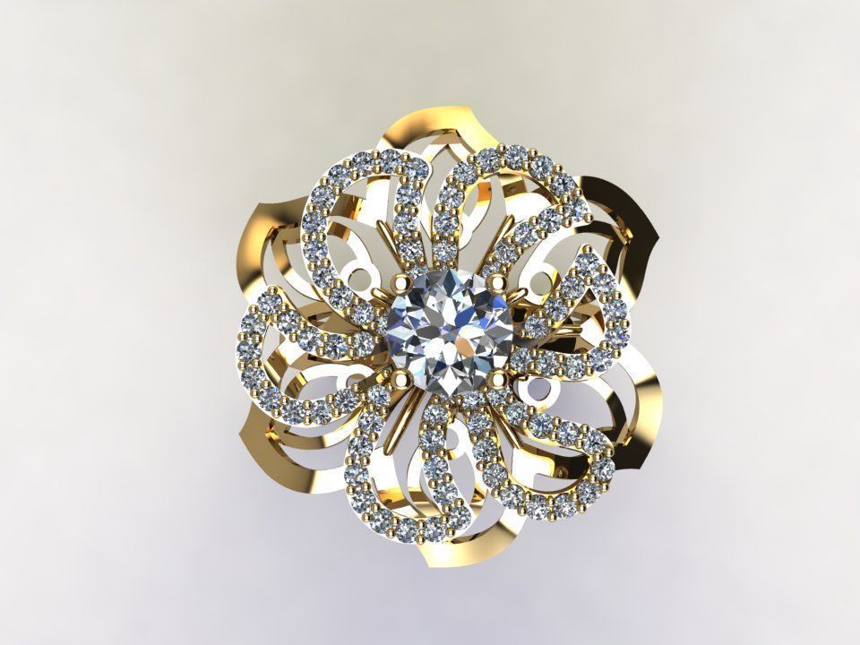 women ring popular in Asia 2020 cad file R62 3D model_4