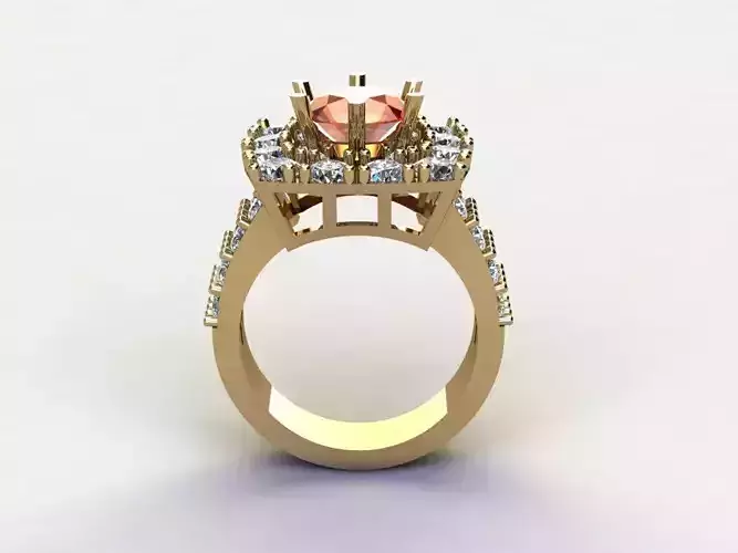 women ring solitaire 2020 cad file design R56 Free 3D model