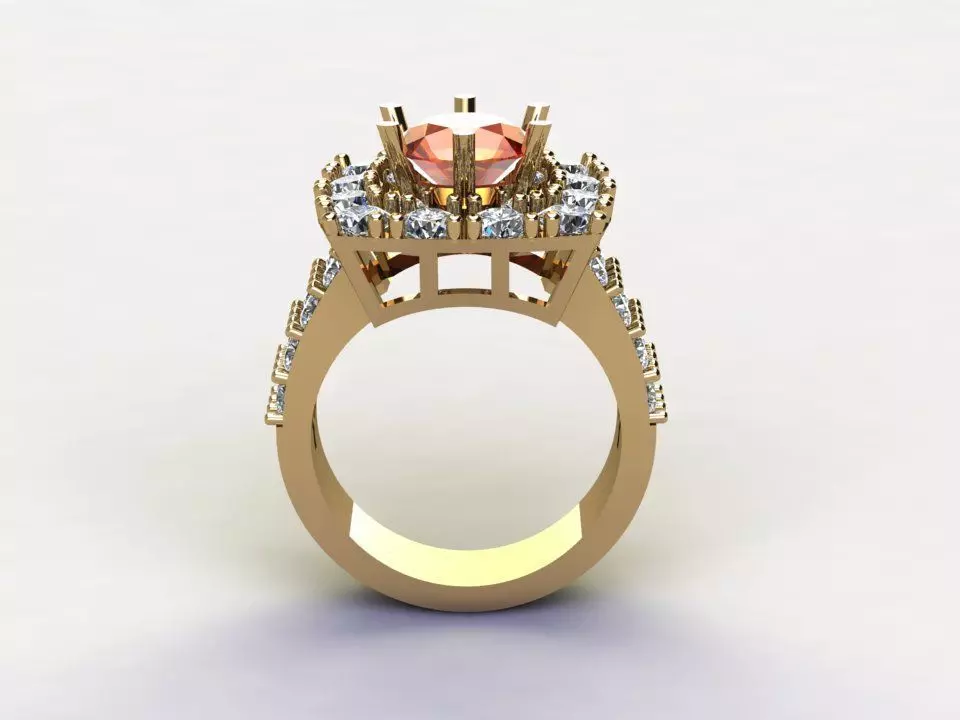women ring solitaire 2020 cad file design R56 Free 3D model