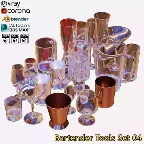 Bartender Tools Set 04 3D model
