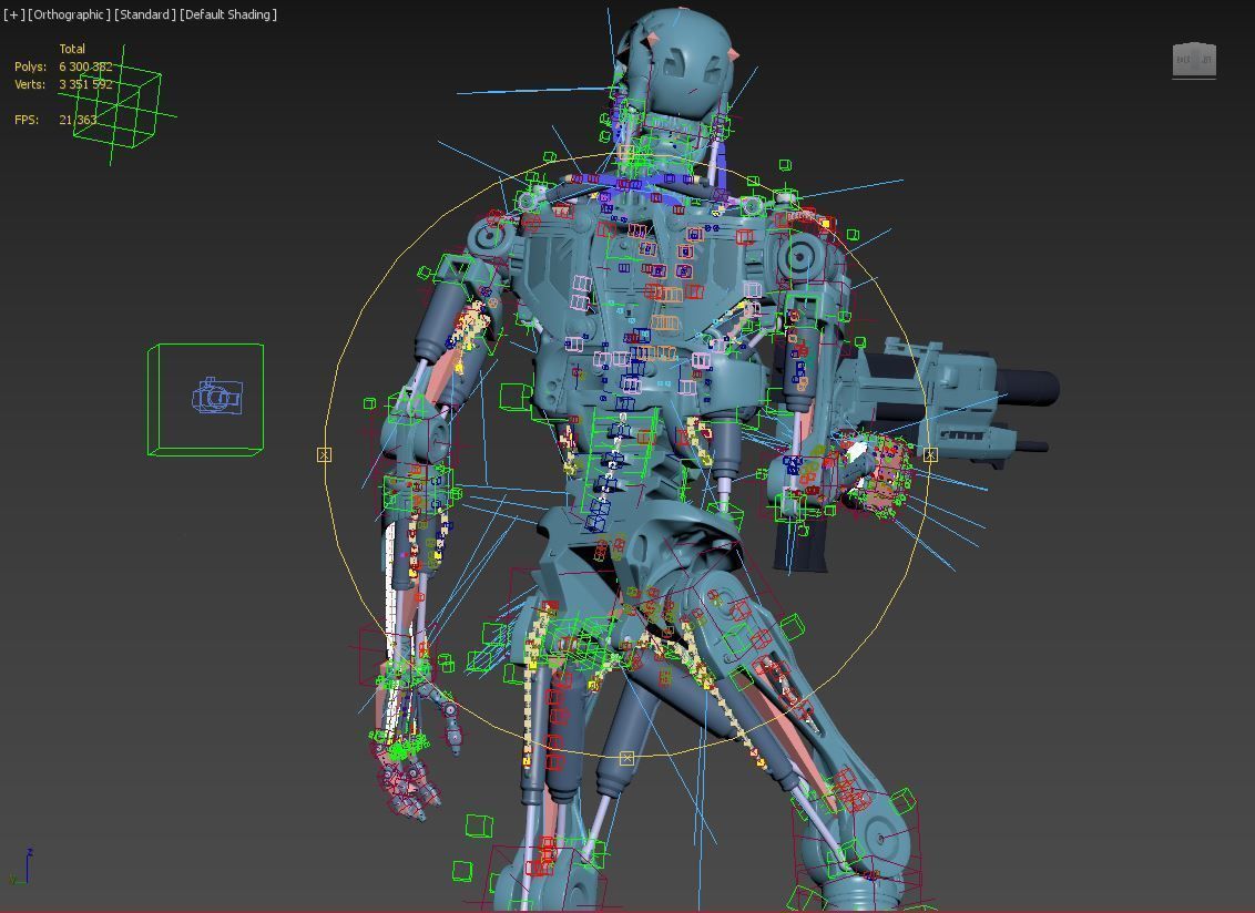 Terminator T-800 Endoskeleton Rekvizit 3D model_11