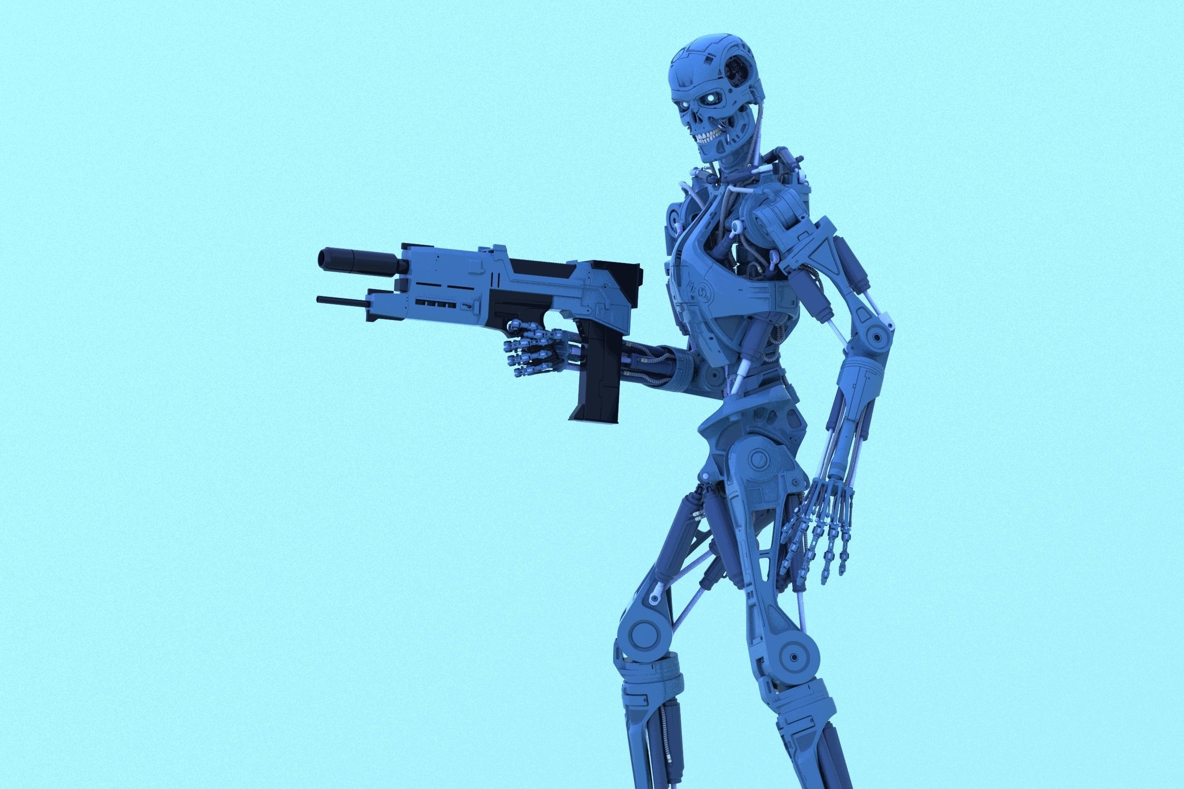 Terminator T-800 Endoskeleton Rekvizit 3D model_41