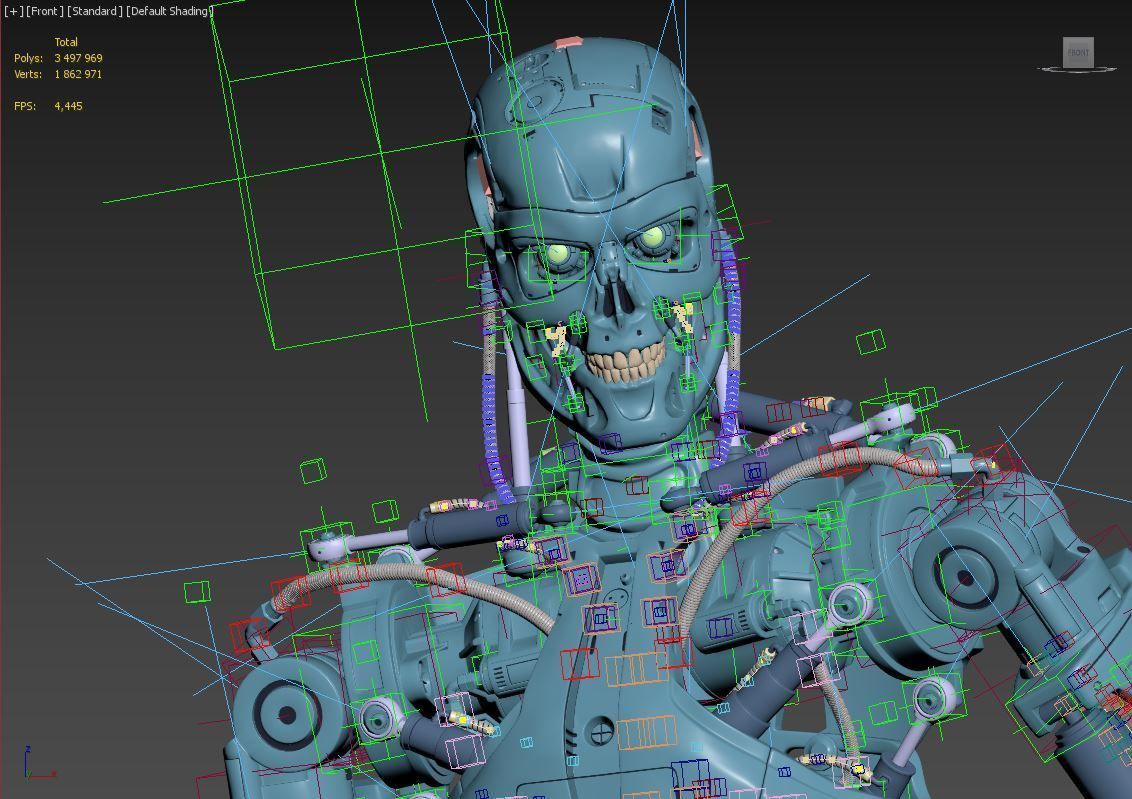 Terminator T-800 Endoskeleton Rekvizit 3D model_10