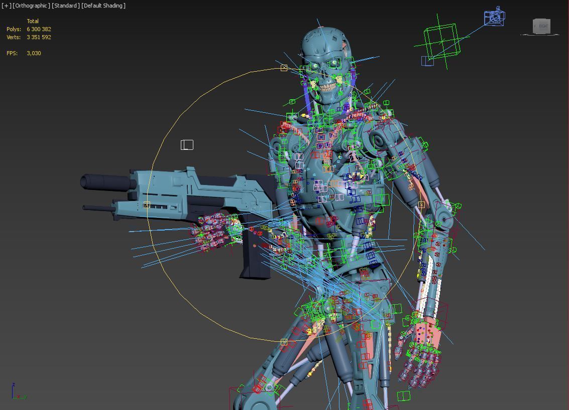 Terminator T-800 Endoskeleton Rekvizit 3D model_9
