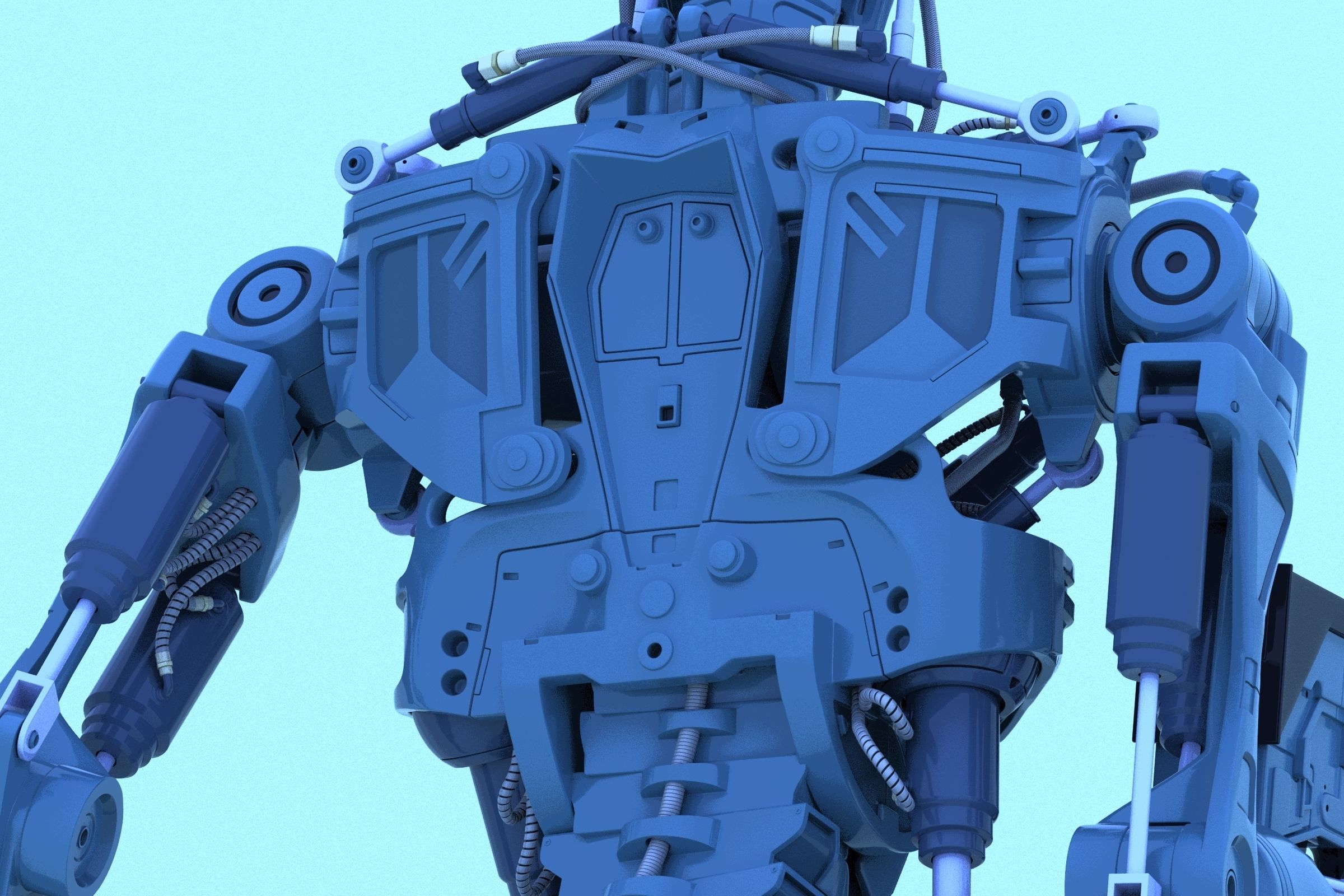 Terminator T-800 Endoskeleton Rekvizit 3D model_39