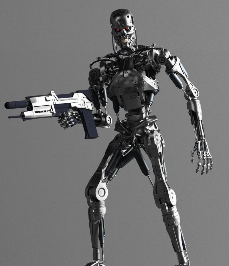 Terminator T-800 Endoskeleton Rekvizit 3D model_3