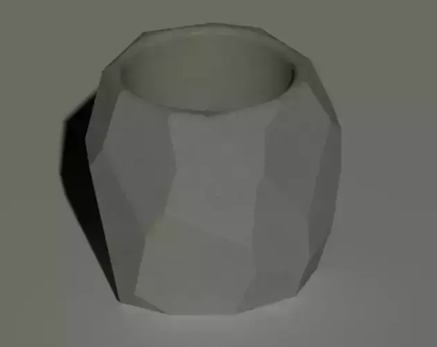 Geometric flower pot 3D print model