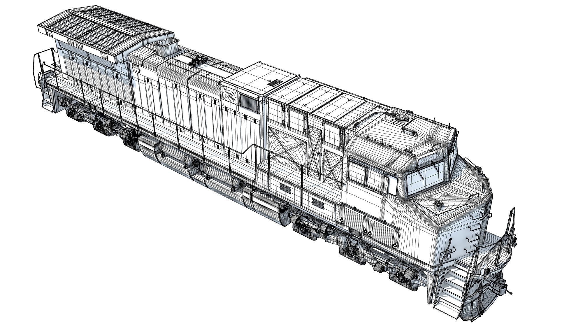 Canadian Pacific Locomotive 3D model_28