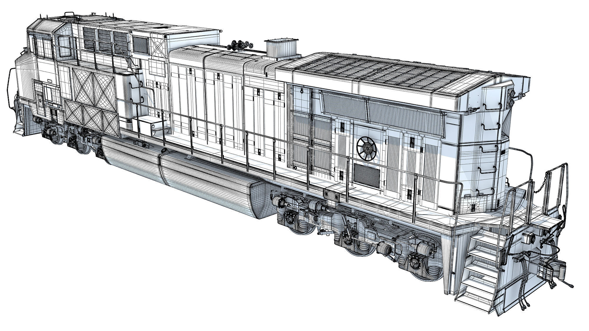 Canadian Pacific Locomotive 3D model_24