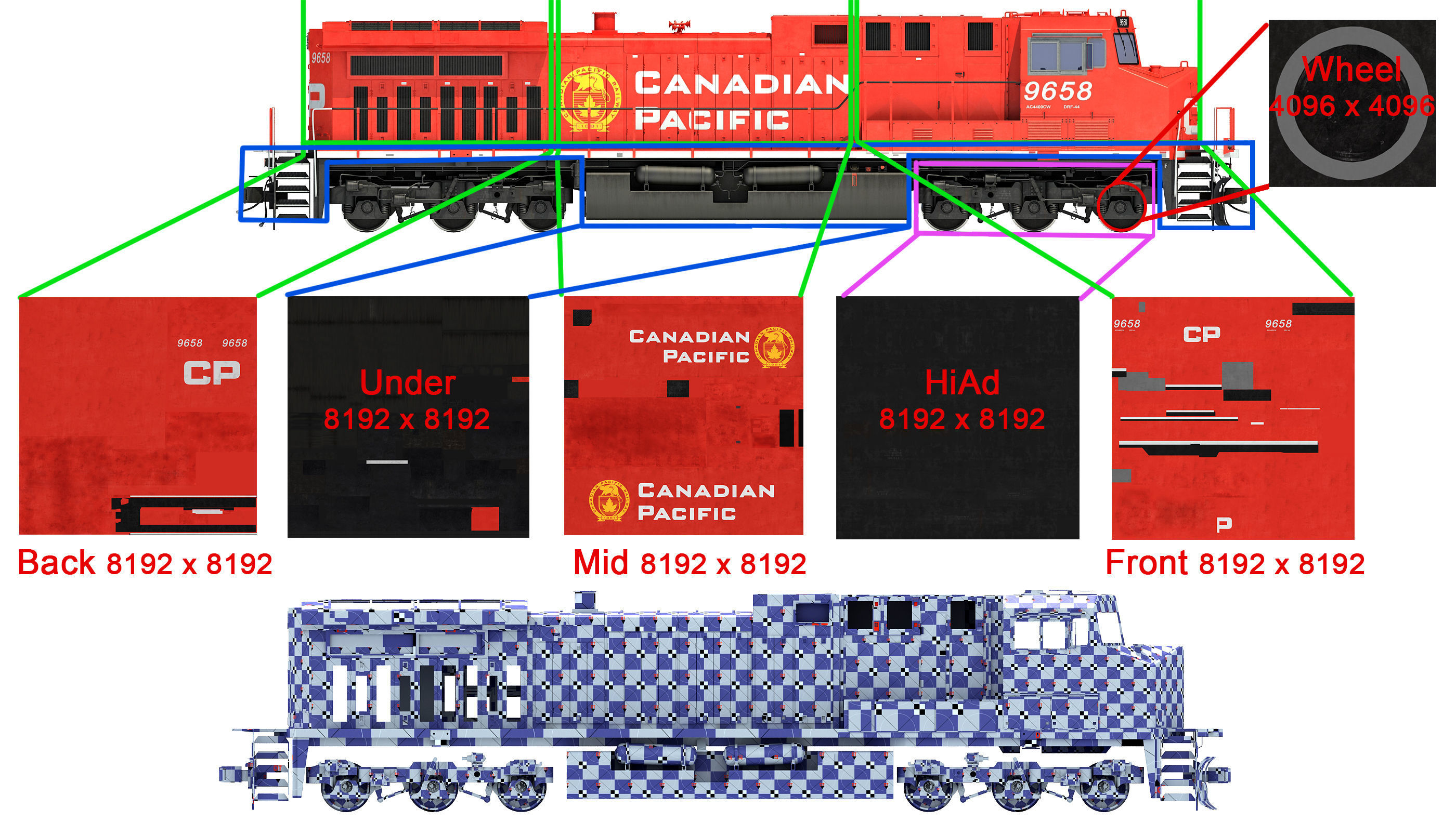 Canadian Pacific Locomotive 3D model_10