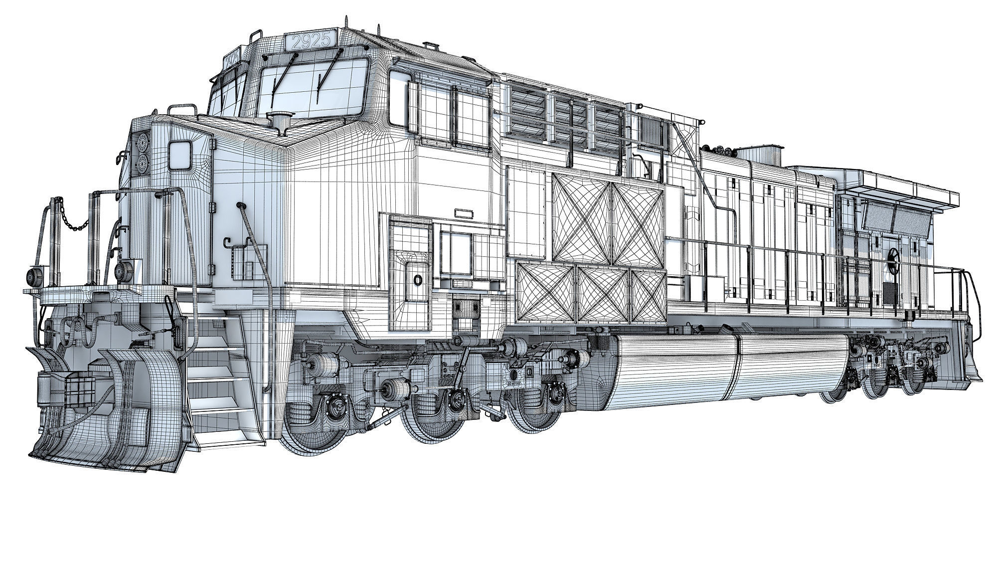 Canadian Pacific Locomotive 3D model_23