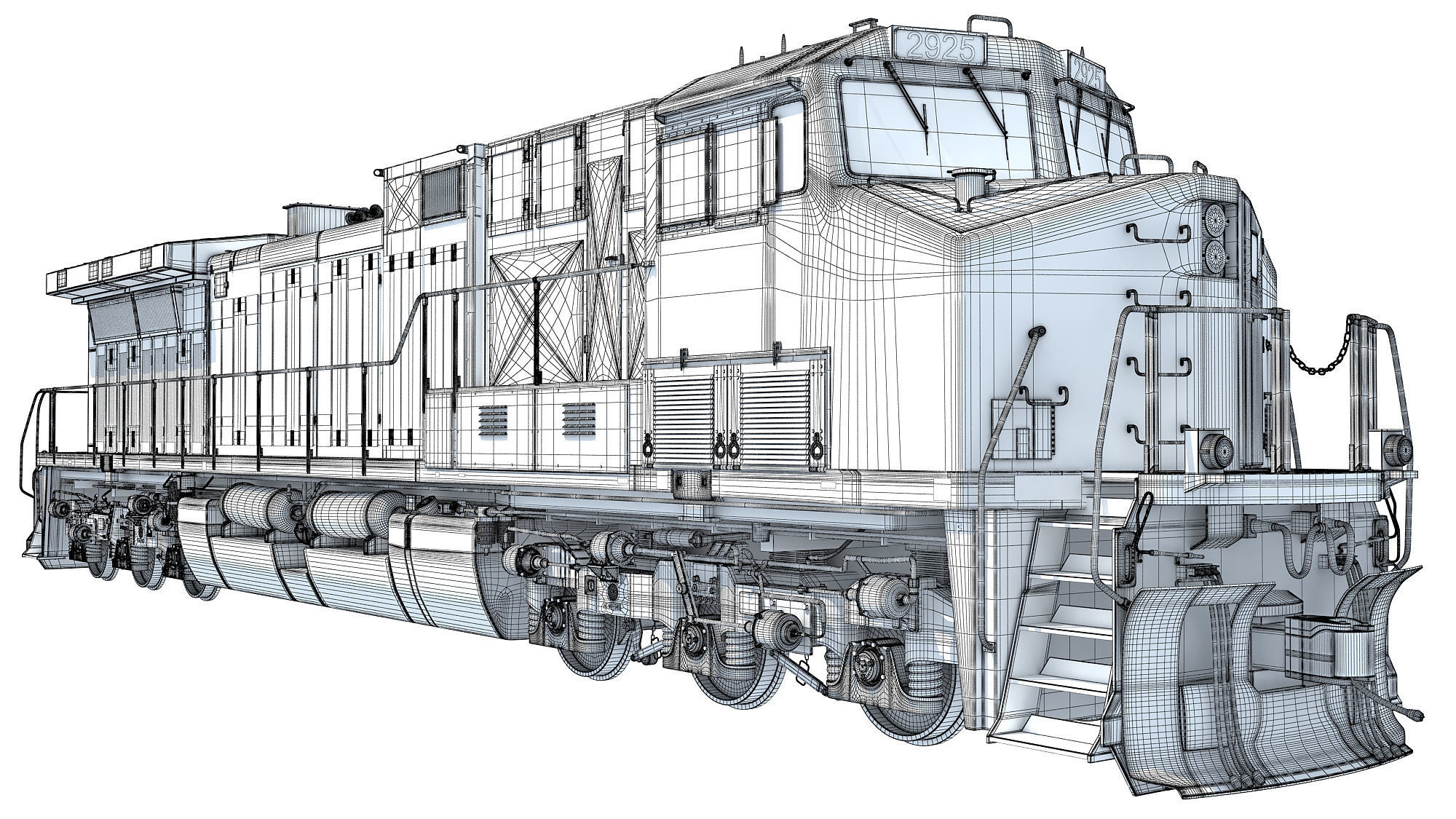 Canadian Pacific Locomotive 3D model_27
