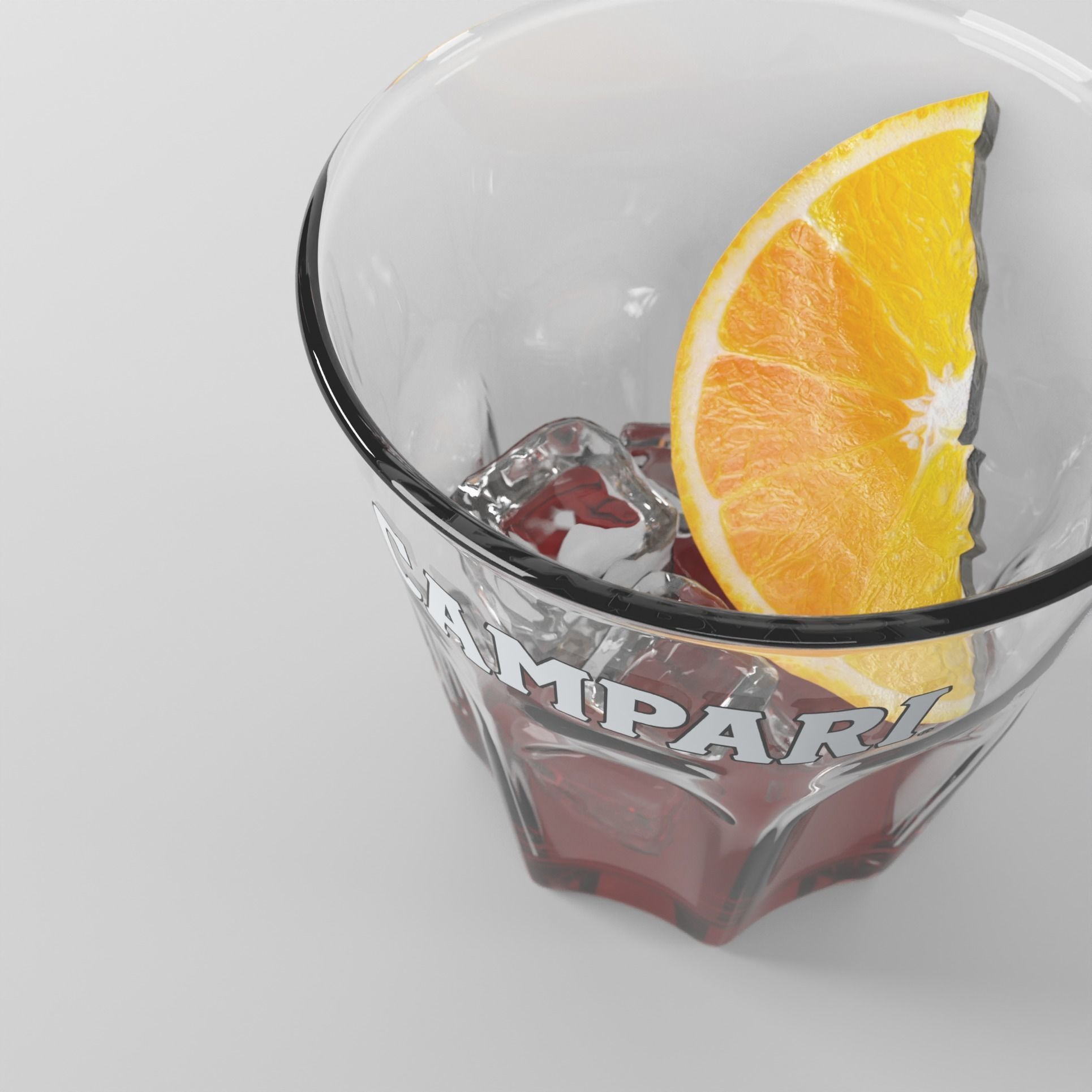 Campari Glass 3D model_2