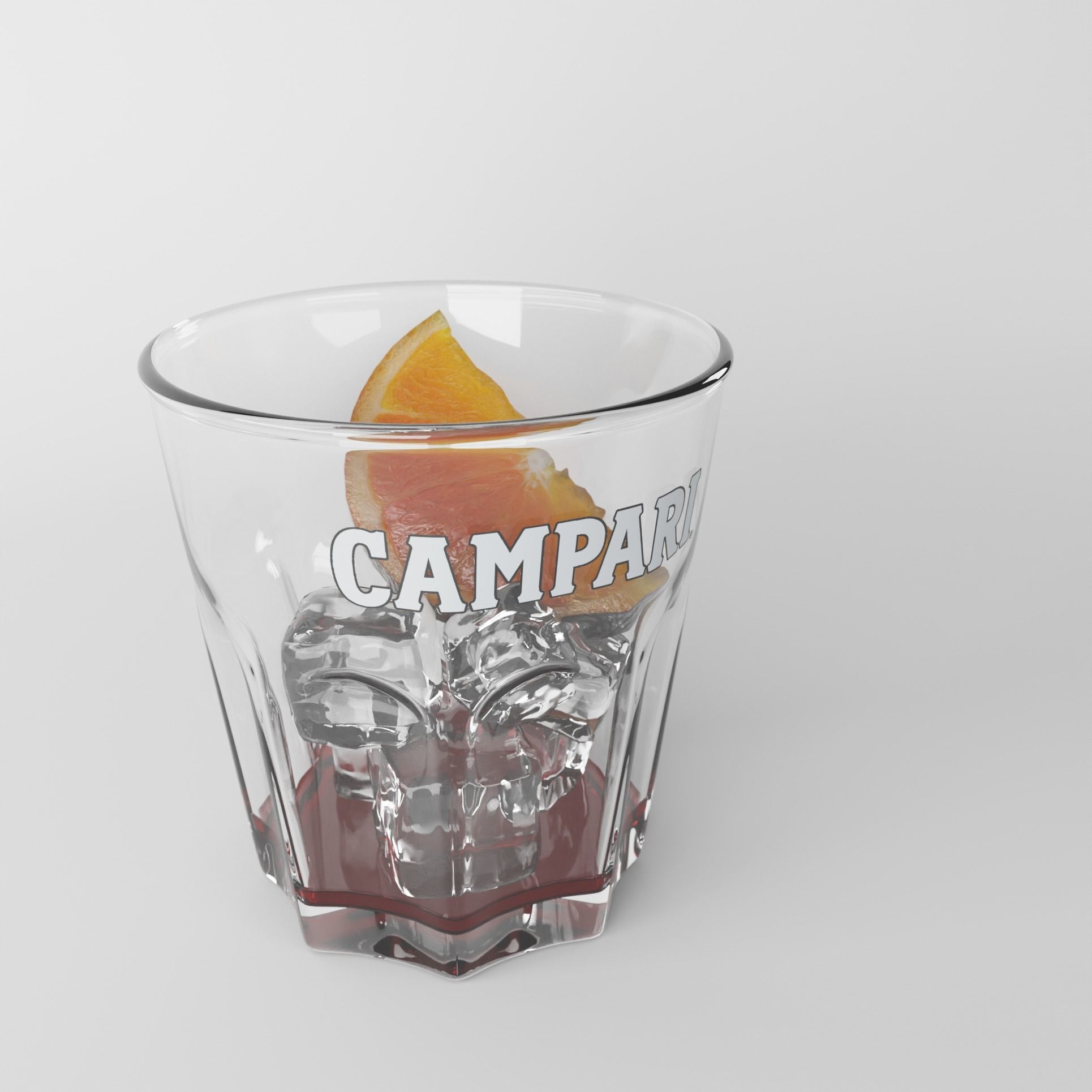 Campari Glass 3D model_1