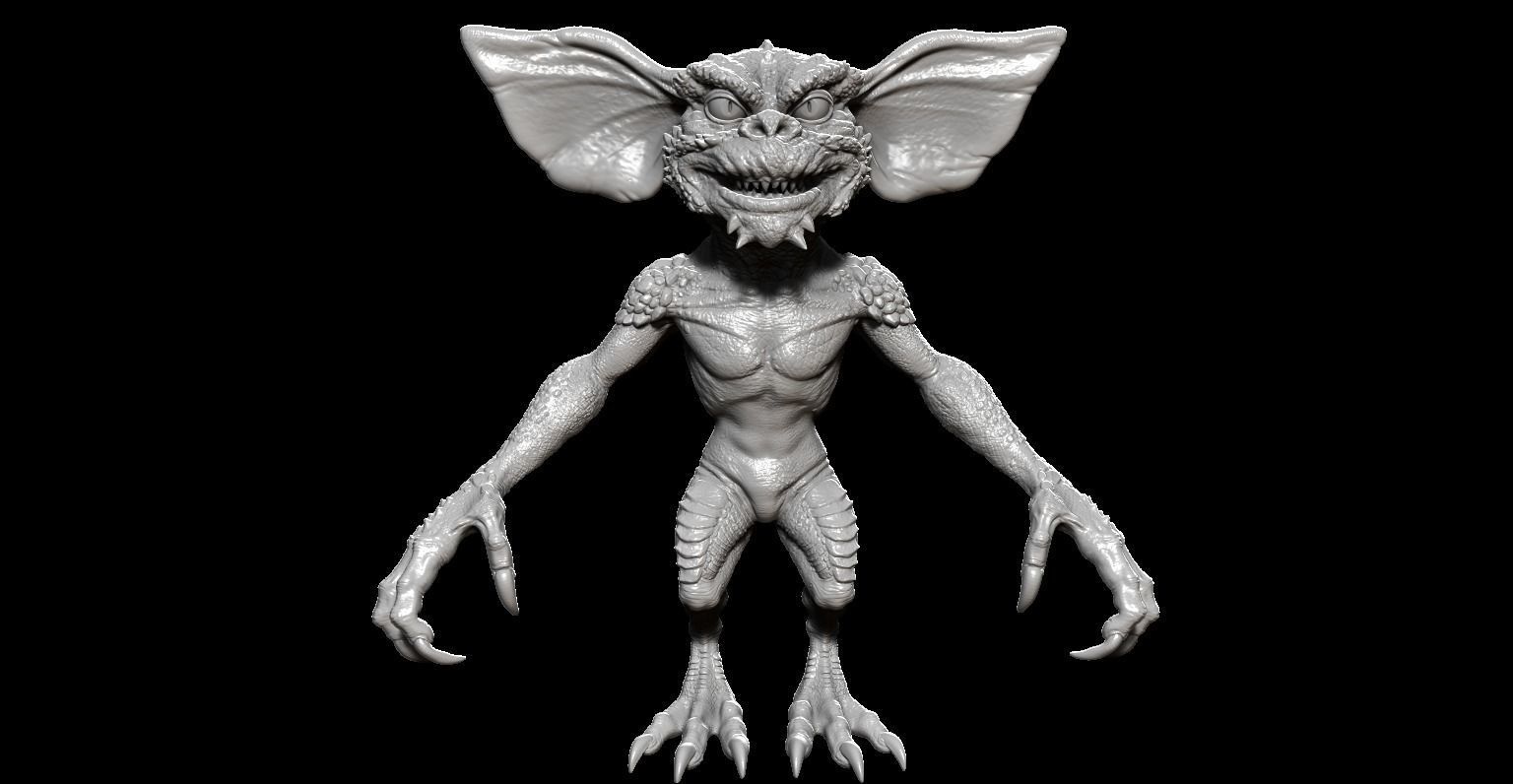 Gremlin statue 3D model_6