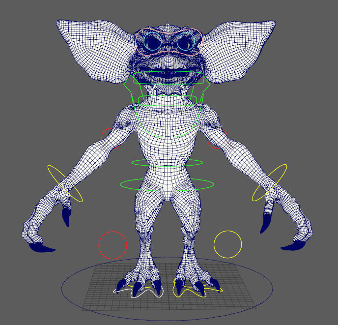 Gremlin statue 3D model_5