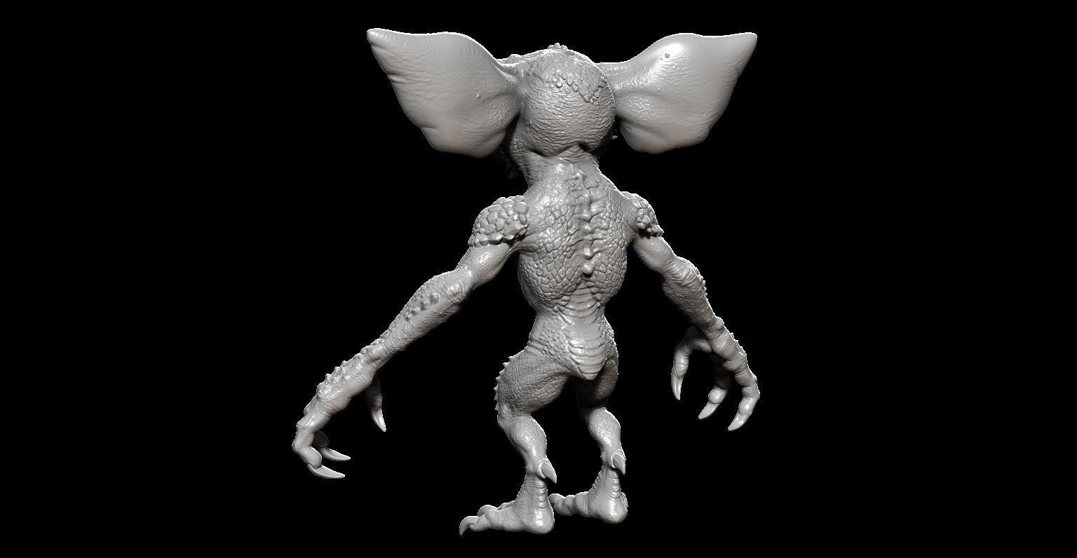 Gremlin statue 3D model_7