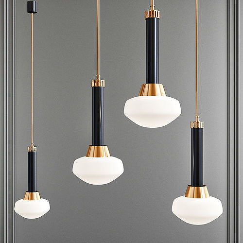 Pair of Stilnovo Pendants Low-poly 3D model