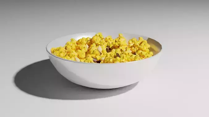 Muesli popcorn in bowl